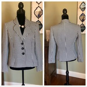 Black and white blazer